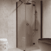Shower enclosure Hietakari Forma 369, Cocoa frame, bronze tinted glass Shower enclosure Hietakari Forma 369, Cocoa frame, bronze tinted glass