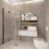 Shower enclosure Hietakari Forma 369, Cocoa frame, reeded glass Shower enclosure Hietakari Forma 369, Cocoa frame, reeded glass