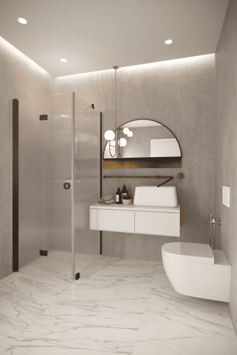 Shower enclosure Hietakari Forma 369, Cocoa frame, reeded glass Shower enclosure Hietakari Forma 369, Cocoa frame, reeded glass
