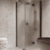 Shower enclosure Hietakari Forma 369, Cocoa frame, satin frosted glass Shower enclosure Hietakari Forma 369, Cocoa frame, satin frosted glass