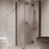 Shower enclosure Hietakari Forma 369, Cocoa frame, super bright satin glass Shower enclosure Hietakari Forma 369, Cocoa frame, super bright satin glass