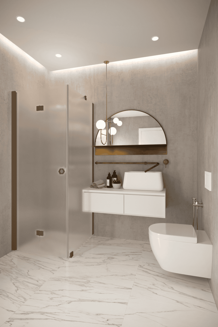 Shower enclosure Hietakari Forma 369, Mocha frame, super bright satin glass Shower enclosure Hietakari Forma 369, Mocha frame, super bright satin glass