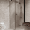 Shower enclosure Hietakari Forma 369, black frame, satin frosted glass Shower enclosure Hietakari Forma 369, black frame, satin frosted glass