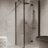 Shower enclosure Hietakari Forma 369, black frame, super bright glass Shower enclosure Hietakari Forma 369, black frame, super bright glass