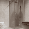 Shower enclosure Hietakari Forma 369, Sand frame, grey tinted glass Shower enclosure Hietakari Forma 369, Sand frame, grey tinted glass