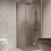 Shower enclosure Hietakari Forma 369, Sand frame, grey satin glass Shower enclosure Hietakari Forma 369, Sand frame, grey satin glass