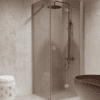 Shower enclosure Hietakari Forma 369, Sand frame, bronze tinted glass Shower enclosure Hietakari Forma 369, Sand frame, bronze tinted glass