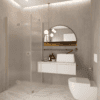 Shower enclosure Hietakari Forma 369, Sand frame, super bright satin glass Shower enclosure Hietakari Forma 369, Sand frame, super bright satin glass