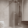 Shower enclosure Hietakari Forma 369, white frame, grey tinted glass Shower enclosure Hietakari Forma 369, white frame, grey tinted glass