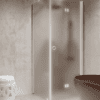 Shower enclosure Hietakari Forma 369, white frame, satin frosted glass Shower enclosure Hietakari Forma 369, white frame, satin frosted glass