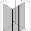 Shower enclosure Hietakari Forma 370 – 3D drawing Shower enclosure Hietakari Forma 370 – 3D drawing