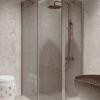 Shower enclosure Hietakari Forma 370, aluminium frame, grey tinted glass Shower enclosure Hietakari Forma 370, aluminium frame, grey tinted glass