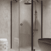 Shower enclosure Hietakari Forma 370, Cocoa frame, clear glass Shower enclosure Hietakari Forma 370, Cocoa frame, clear glass