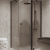 Shower enclosure Hietakari Forma 370, Cocoa frame, bronze tinted glass Shower enclosure Hietakari Forma 370, Cocoa frame, bronze tinted glass