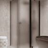 Shower enclosure Hietakari Forma 370, black frame, satin frosted glass Shower enclosure Hietakari Forma 370, black frame, satin frosted glass