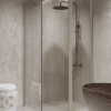 Shower enclosure Hietakari Forma 370, fixed wall + hinged door with fixed part – view 7 Shower enclosure Hietakari Forma 370, fixed wall + hinged door with fixed part – 7