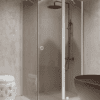 Shower enclosure Hietakari Forma 370, white frame, bronze tinted glass Shower enclosure Hietakari Forma 370, white frame, bronze tinted glass