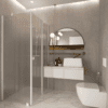 Shower enclosure Hietakari Forma 370, white frame, reeded glass Shower enclosure Hietakari Forma 370, white frame, reeded glass