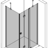Shower enclosure Hietakari Forma 371, fixed wall + folding door with fixed part – view 3 Shower enclosure Hietakari Forma 371, fixed wall + folding door with fixed part – 3