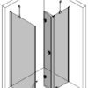 Shower enclosure Hietakari Forma 371, fixed wall + folding door with fixed part – view 4 Shower enclosure Hietakari Forma 371, fixed wall + folding door with fixed part – 4
