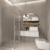 Shower enclosure Hietakari Forma 371, aluminium frame, reeded glass Shower enclosure Hietakari Forma 371, aluminium frame, reeded glass