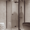 Shower enclosure Hietakari Forma 371, Cocoa frame, clear glass Shower enclosure Hietakari Forma 371, Cocoa frame, clear glass