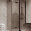 Shower enclosure Hietakari Forma 371, Cocoa frame, bronze tinted glass Shower enclosure Hietakari Forma 371, Cocoa frame, bronze tinted glass