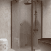 Shower enclosure Hietakari Forma 371, Mocha frame, grey tinted glass Shower enclosure Hietakari Forma 371, Mocha frame, grey tinted glass
