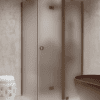 Shower enclosure Hietakari Forma 371, Mocha frame, satin frosted glass Shower enclosure Hietakari Forma 371, Mocha frame, satin frosted glass