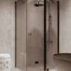 Shower enclosure Hietakari Forma 371, black frame, bronze tinted glass Shower enclosure Hietakari Forma 371, black frame, bronze tinted glass