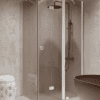 Shower enclosure Hietakari Forma 371, white frame, bronze tinted glass Shower enclosure Hietakari Forma 371, white frame, bronze tinted glass