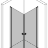 Shower enclosure Hietakari Forma 372, hinged door + hinged door – 3