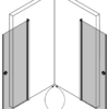 Shower enclosure Hietakari Forma 372, hinged door + hinged door – 4
