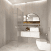 Shower enclosure Hietakari Forma 372, aluminium frame, reeded glass