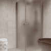 Shower enclosure Hietakari Forma 372, aluminium frame, satin frosted glass