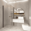Shower enclosure Hietakari Forma 372, Cocoa frame, reeded glass