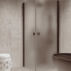 Shower enclosure Hietakari Forma 372, Cocoa frame, satin frosted glass