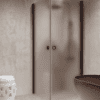 Shower enclosure Hietakari Forma 372, Cocoa frame, super bright satin glass