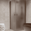 Shower enclosure Hietakari Forma 372, Mocha frame, brown satin glass