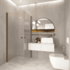 Shower enclosure Hietakari Forma 372, Mocha frame, reeded glass