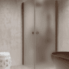 Shower enclosure Hietakari Forma 372, Mocha frame, satin frosted glass