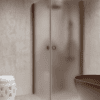 Shower enclosure Hietakari Forma 372, Mocha frame, super bright satin glass