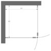 Shower enclosure Hietakari Forma 372, hinged door + hinged door – 2