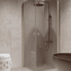 Shower enclosure Hietakari Forma 372, Sand frame, grey tinted glass