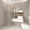 Shower enclosure Hietakari Forma 372, Sand frame, reeded glass