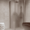 Shower enclosure Hietakari Forma 372, Sand frame, super bright satin glass