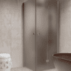 Shower enclosure Hietakari Forma 373, aluminium frame, grey satin glass Shower enclosure Hietakari Forma 373, aluminium frame, grey satin glass