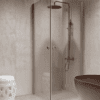 Shower enclosure Hietakari Forma 373, aluminium frame, clear glass Shower enclosure Hietakari Forma 373, hinged door + folding door – 5