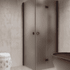 Shower enclosure Hietakari Forma 373, Cocoa frame, grey satin glass Shower enclosure Hietakari Forma 373, Cocoa frame, grey satin glass
