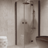 Shower enclosure Hietakari Forma 373, Cocoa frame, clear glass Shower enclosure Hietakari Forma 373, Cocoa frame, clear glass